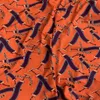 Orange Chain Digital Printing Fabric 100% Polyester High Elasticity High Fashion Textil Tyg för klänning Baddräkt Kostym Sewin 240409