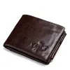 財布本革の彫刻財布のヴィンテージブランドマネーバッグジップコイン財布財布ビホールド高品質カードホルダー