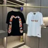 男性と女性の両方のための新しい夏のフッシェンショートTシャツ、小さなシーガルプリントの半袖のアッパーガーメントを備えた韓国語バージョン108479