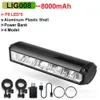 Rower Lights 6000LM Bike przednie światło rowerowe 8000 mAh aluminium aluminiowe wodoodporne latarka USB Charge Mountain MTB Akcesoria rowerowe 230606