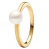 Pierścień Solitaire Authentic 925 srebrny pierścień srebrny Rose Golden Shine Pierścienia Pierścień Pierścień z krysztają dla kobiet popularna biżuteria urodzinowa D240419