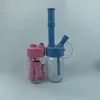 Colorato degradabile in plastica degradabile in vetro spesso giaccino da bong shisha fumatori tubi con tubo con tubi gorgogliali filtro Herb tabacco piattano per olio di tabacco ciotola design di sigarette portatili dhl