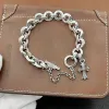 Bracelets Fashion Letter Circle Charm Bracelet for Men Vintage Do Old Cross Crochet Ring Bracelet