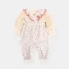 Vêtements Ensembles printemps automne bébé filles 2pcs fleurs imprimées fraîches Comfort confort à manches longues infantile décontractée chemise fille née