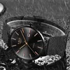 Montres sur les bracelets Lige Mens Watches Fashion Ultra Thin Watch Man Imageproof Date Quartz Quartz Wristwatch pour hommes Business Male Clock Relogio Masculino