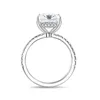 Solitaire Ring Dezo Solid 925 Sterling Silver Moissanite Solitarire Anéis de noivado Princesa Corte 3ct D Cor de luxo Mulheres Jóias D240419