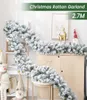 27m Pine agulha Garland Christmas Decor Bar Tops Ribbon Garland Snow Green Christmas Tree Ornamentos de Festas de Festa de Natal 216571924