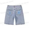 Men's Shorts Summer Flying Dog Printed Mens Denim Shorts Hip Pop Vintage Loosen Jeans Y2K Straight Leg Baggy Shorts T240419