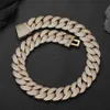 Hiphop smycken 22mm bubbla kubansk halsband modemärke personlig tät set zirkon män