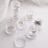 Jewelry Pouches 5-layer Storage Box Makeup Rack Bracelet Earring Round Plastic Organizer Boxes Holder Button Zip Head