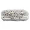 Clutches Unique Clasp Silver Diamante Crystal Diamond Evening bag Clutch Purse Party Bridal Prom