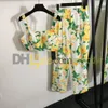 Flower Crop Tanp Top Summer Beach Rückenfreies Halfterkleid sexy Falten Miniröcke Designwer Blumendruck Hochtütig Schlinge Kleider für Urlaub