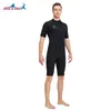 Menas de banho feminina 3 mm de roupa frontal com zíper curto de manga curta Ternos de surf neoprene Men traje de mergulho Nando de caiaque