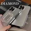 Casos de telefone celular bloqueiam o diamante de água adequado para 14 case PROMAX iPhone 13 Silicone Package Full Trendy Brand 12 Novo 11 H240419