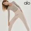 Desginer Alooo Yoga Pant Leggings Sports and Fitness Leggings High-waist Quick-drying Loose Casustraight Pants