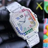 Principal 2024 Classic Diamond Watch Revisto automático Movimento mecânico Mens relógios de pulseira à prova d'água Sapphire Business Wristwatches Aço inoxidável 40 mm Relvo de pulso