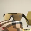 Óculos de sol designers Moda de luxo Óculos de sol para mulheres e homens Lentes de uma peça Sombro de praia Proteção UV Vicos polarizados Presente da moda com caixa muito legal