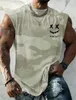 Men's T-Shirts Tank Top Slveless T-Shirt Cartoon Camouflage Print Spring Summer Sports Daily Gym Fashion Designer Muscle Wear T240419
