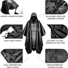 Ranquers 3 dans 1 Militarme Military imperméable Men de pluie Men de pluie Men Awning de la moto Poncho Picnic Mat