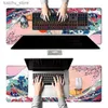 Mouse blocs pulso repousa o Japão Great Wave Pad Gamer xl Casa Custom Home Novo Mousepad xxl Mousepads Pad para teclado macio de borracha de borracha de borracha natural PC Mat de mouse y240419