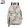 Sacs d'école Fengdong Chinois Style Floral Backpack Flowers Backpacks For Teenage Girls Ordinier ordinateur portable Sac de sac d'école Cadeau