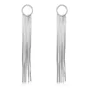 Dangle Earrings Women's Stylish Tasseled Long Dangling Quality Alloy Female Brincos Bijoux Femme Accessories 2024