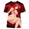 Erkek Tişörtleri Lise DXD 3D Baskı Seksi Anime Manga T-Shirt Kız Erkekler Kadın Unisex Strtwear Yaz Büyük Boy Gömlekleri Günlük Moda Üstleri T240419