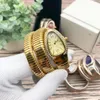 Luxury Womenwatch Movement Snake Watch Designer Orologi di alta qualità con cornice diamanta in ghiglio d'oro in acciaio inossidabile in acciaio inossidabile orologio da polso all'ingrosso RELOJ all'ingrosso