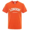 London Westminster Street Letter Top Mens Fashion Crewneck T-shirt Hip Hop Sweater Cotton T-shirt Casual Extra Large Mens Wear 240415