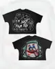 Herren T -Shirts Y2K Top Übergroße gedruckte grafische Hip Hop Punk Männer und Frauen Kurzärmelte Baumwolltimen Harajuku Retro Goth Streetwear