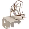 Scarpe Slifor Sandali perle da donna matrimonio puro bianco super alto tacchi super nightclub da 10 cm banchetto