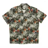 Женские блузки 2024 Японские рисовые рисунки Рубашки для мужчин Свободный негабаритный летняя блузка Y2K Hip Hop Up Рубашка отвороты вершины Camisa