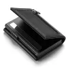 Brieftaschen Männer Kreditkartenhalter RFID Blockierende Mikrofaser -Leder -Magnetverschluss Pop -up