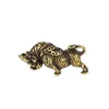 Figurines décoratives Vintage Brass Bull Crafts Miniature Statue Animal Ornements de bureau