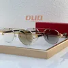 Lunettes de soleil sans cadre de la plus haute qualité Designer de lunettes de mode pour les femmes de soleil pour femmes gardent les lunettes rétro pour hommes réels UV400 pour hommes