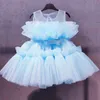 Robes de fille bébé filles tulle princesse robe flor