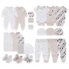 Unisex 22 штуки 100%хлопковые детские поставки подарочные наборы рожденные девочка для мальчика с коротким рукавом Bebes 240416