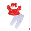 Kledingsets Babymeisjes Set Kleding Kindermode Top Pant Two Piece Children Summer Suit Boutique Outfits Drop Delivery Maternity OTFDA