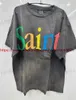 T-shirt maschile saint Michael t-shirt per lettere colorate uomini donne t top vintage lavata maglietta t240419