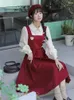 Casual Dresses Korea Style Autumn Women Elegant Dress Mori Girl Sweet Long Sleeve One-Piece
