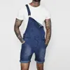 Pink Denim Overall Shorts for Men Fashion Hip Hop Streetwear Mens Jeans Overall Shorts Plus Size Summer Short Jean Jumpsuits 240403