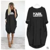 Designer Letters Casual Dresses Women bekväma och högkvalitativa lösa klänningar Karl Letteravtryck Plus Size Luxury Karl Lagerfield Woman Clothing Dress 95