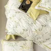 Bedding Sets Luxury Egyptian Cotton Flower Print Set Duvet Cover Linen Fitted Sheet Pillowcases Home Textile