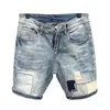 Shorts de jeans rasgados masculino clara quinta calça moderna masculina all-match shorts solo de lã para homens