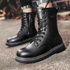 Boots Work Safety Shoes Men British Style High Top Indestructible Sneakers Punk Insole Protective Steel Toe