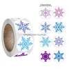 Decorazioni natalizie 500 pezzi Merry Tema Etichette SEAL Adesivi di Natale Elk Snowflake Candy Candy Borse Borse Gifts Box Box ST DHGFK