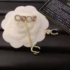 Gold-plattierter Kristallherzform Ohrringe Designer hochwertiger Schmuck anheigender Boutique Ohrringe