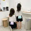 ファッションハートの女の子の小さなショルダーバッグキッズコイン財布アクセサリーハンドバッグ素敵な子供ミニスクエアメッセンジャーバッグ240418