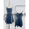 Robes décontractées Prom Summer Princesse Mini Spaghetti Strap Denim for Femmes 2023 RODS 2000S esthétique Design Y2K Streetwear Goth Fashion 7