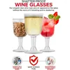 Aufbewahrungstaschen klar Plastik Weinglas recycelbar - bruchsicherer Goblet -Einweg -Wiederverwendungsbecher für Champagnerdessert 40 PCS
